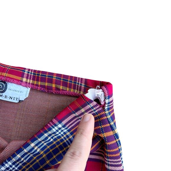 Vintage Red Plaid Bell Bottom Pants Size 30x24 preowned - Picture 5 of 9